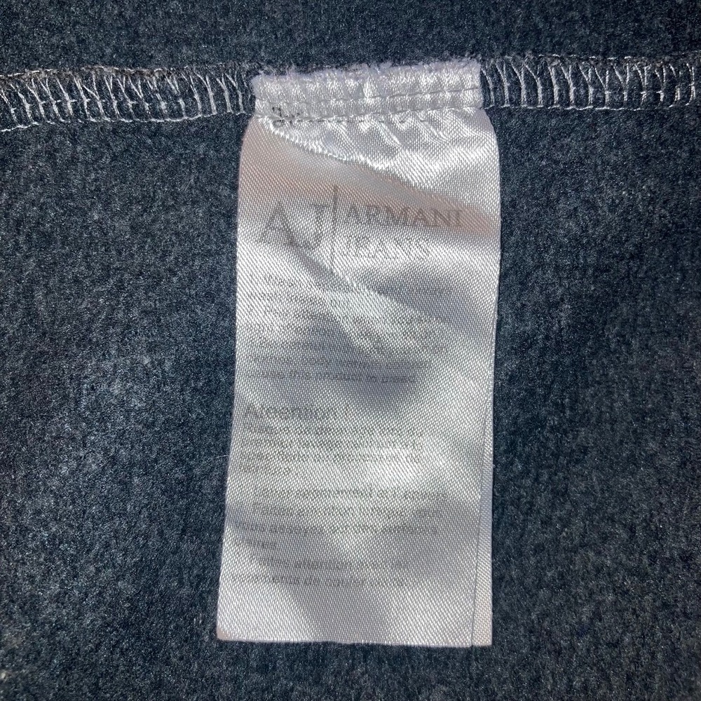 Armani Exchange Jacket Mens 2XL Grey Navy Full Zip Mock Neck Luxury Designer - Picture 8 of 8